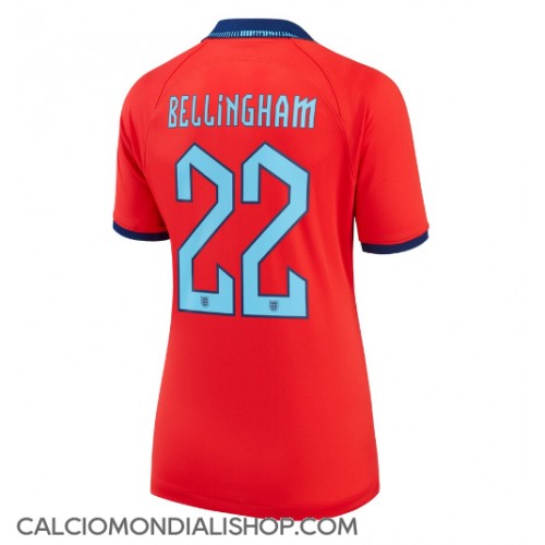 Maglie da calcio Inghilterra Jude Bellingham #22 Seconda Maglia Femminile Mondiali 2022 Manica Corta